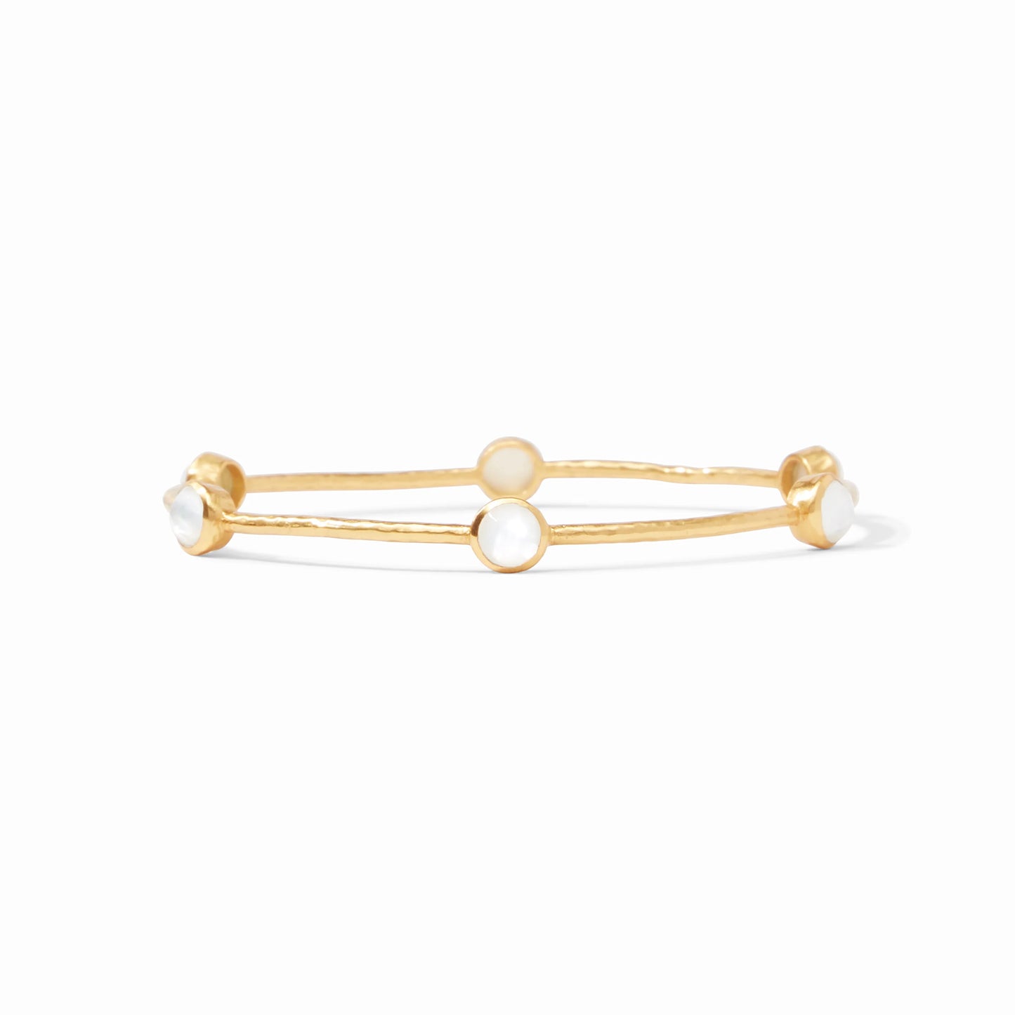 Julie Vos Milano Luxe Bangle In Iridescent Clear Crystal
