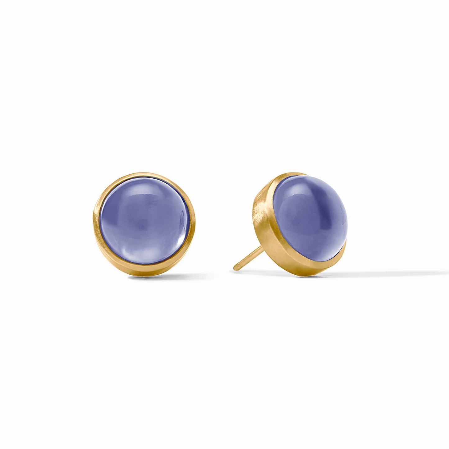 Julie Vos Solara Stone Stud In Iridescent Tanzanite Blue