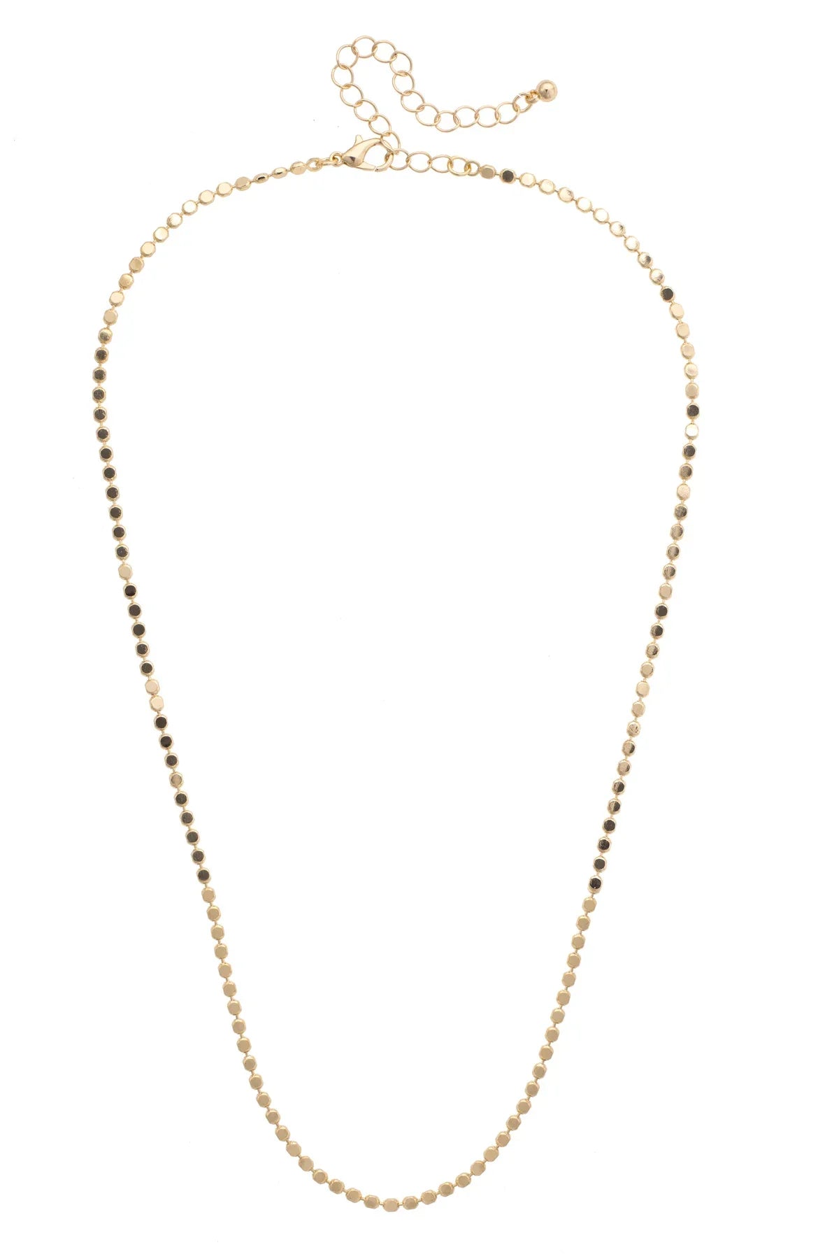 Harper Mini Disc Charm Necklace Base in Shiny Gold