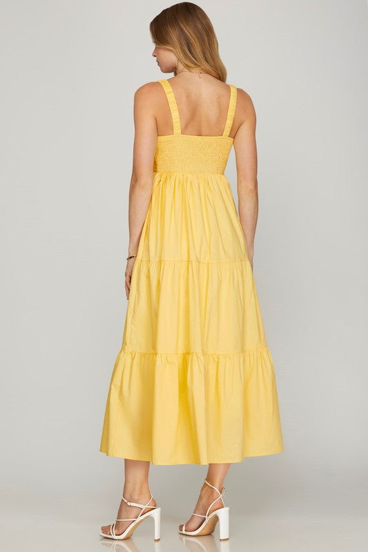 Florida Sunshine Maxi Dress In Yellow