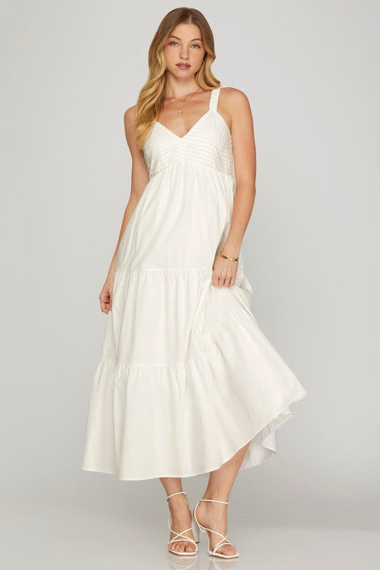 Florida Sunshine Maxi Dress In White