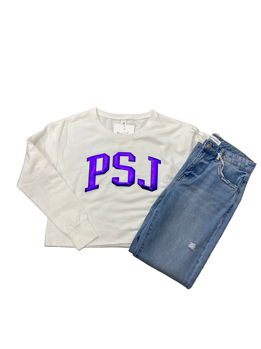 PSJ Metallic Cropped Sweatshirt