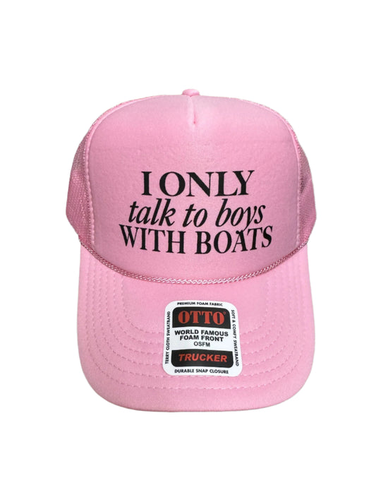 Boys with Boats Hat in Pink