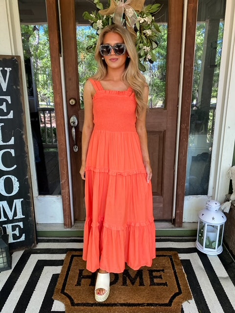 Kimberly Maxi Dress in Orange