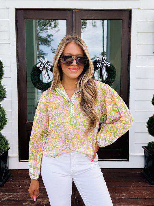 Bella Top In Sunset Yellow