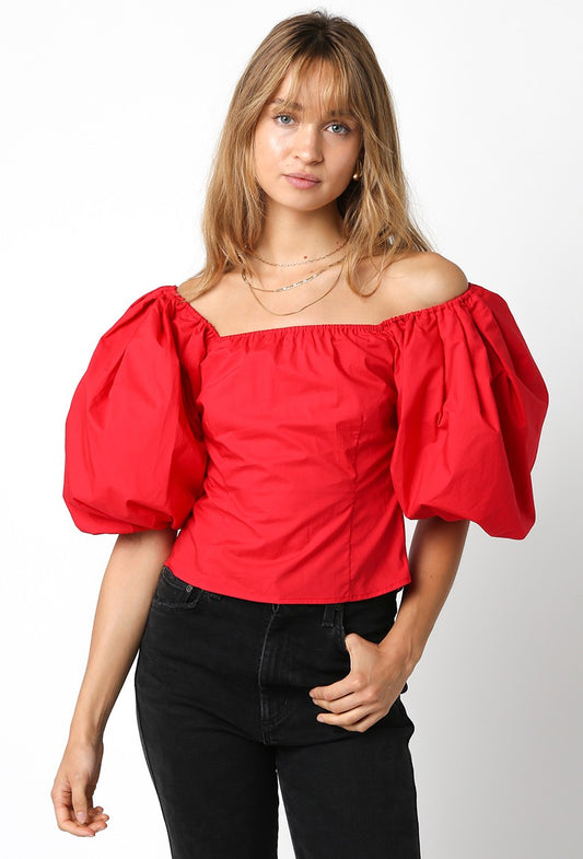 Joanna Top In True Red