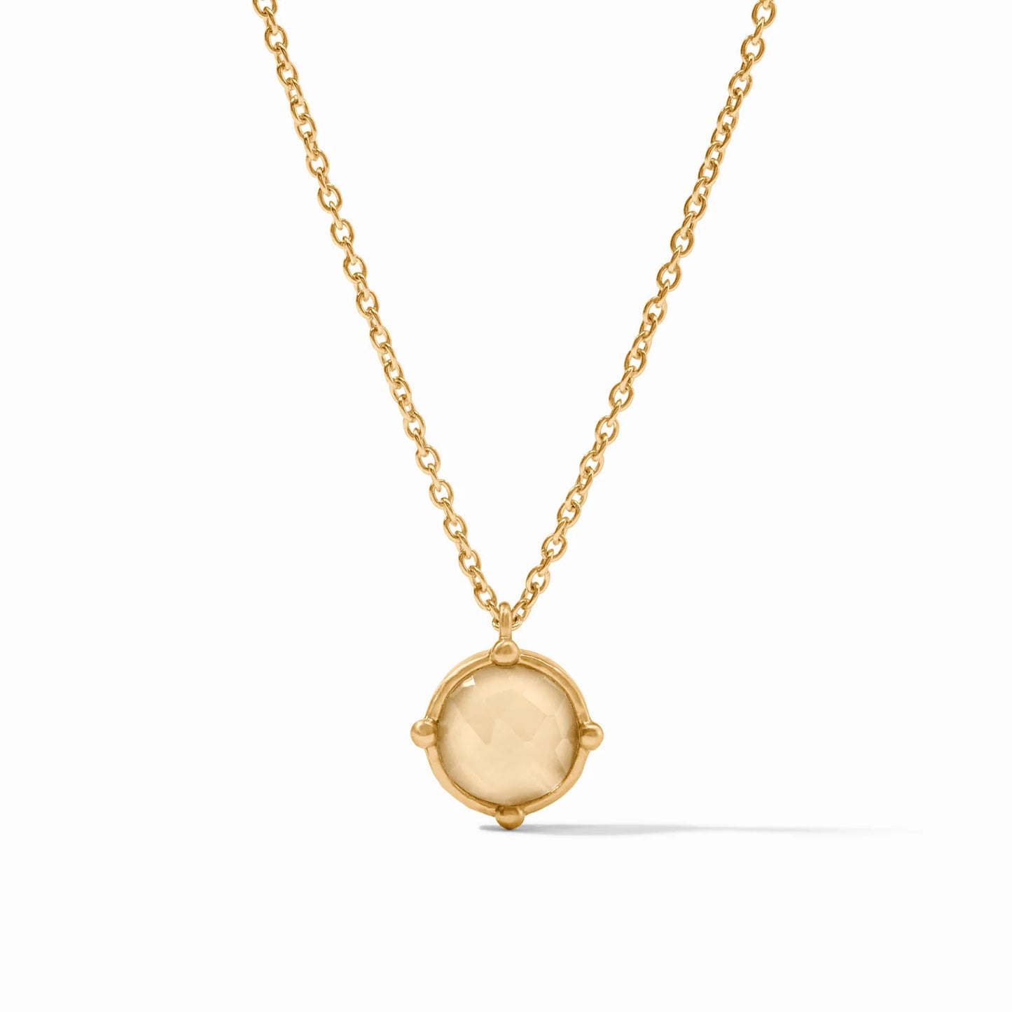 Julie Vos Honeybee Solitaire Necklace Iridescent Champagne