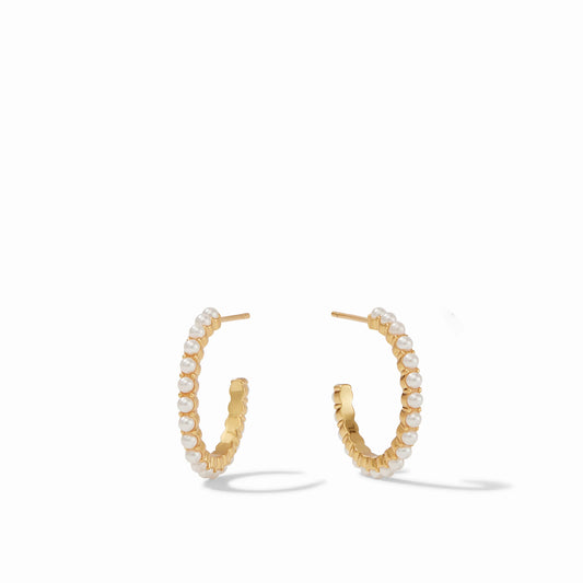 Julie Vos Juliet Hoop Pearl Small