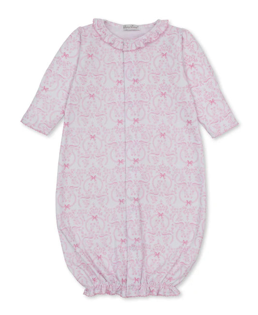 Kissy Kissy Delicate Blooming Bows Blue Convertible Gown In Pink