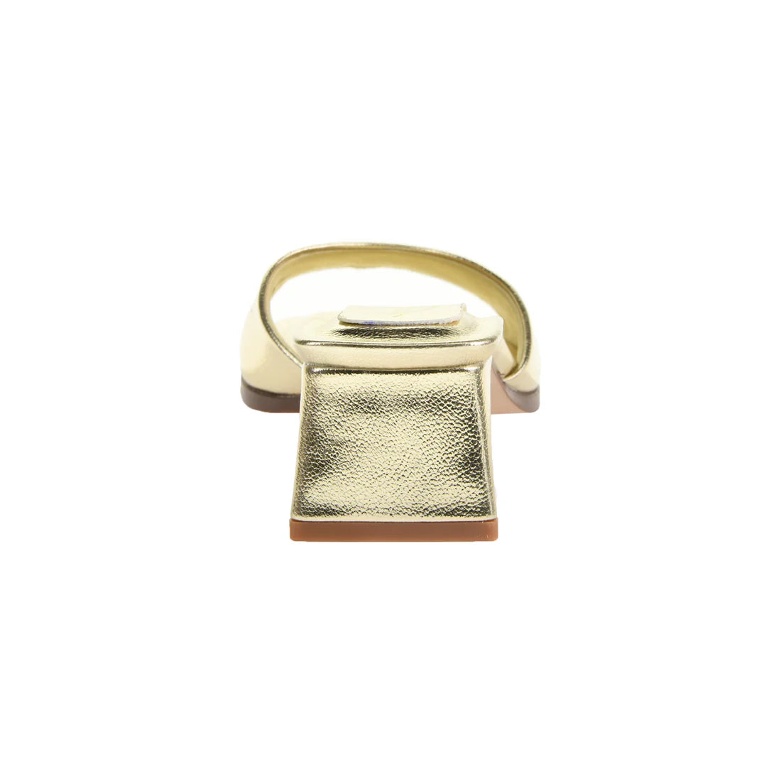 Linda Block Heel In Metallic Gold