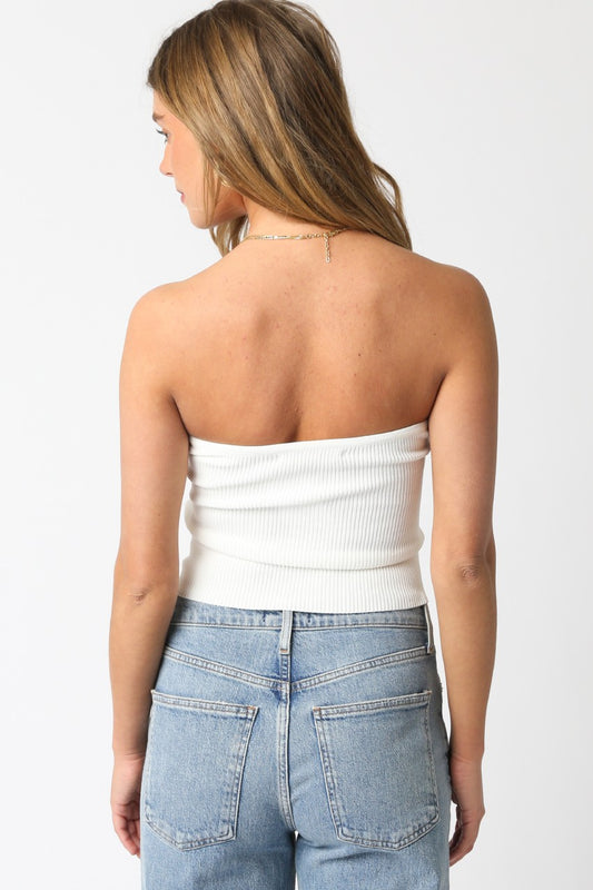 Laken Strapless Top In White