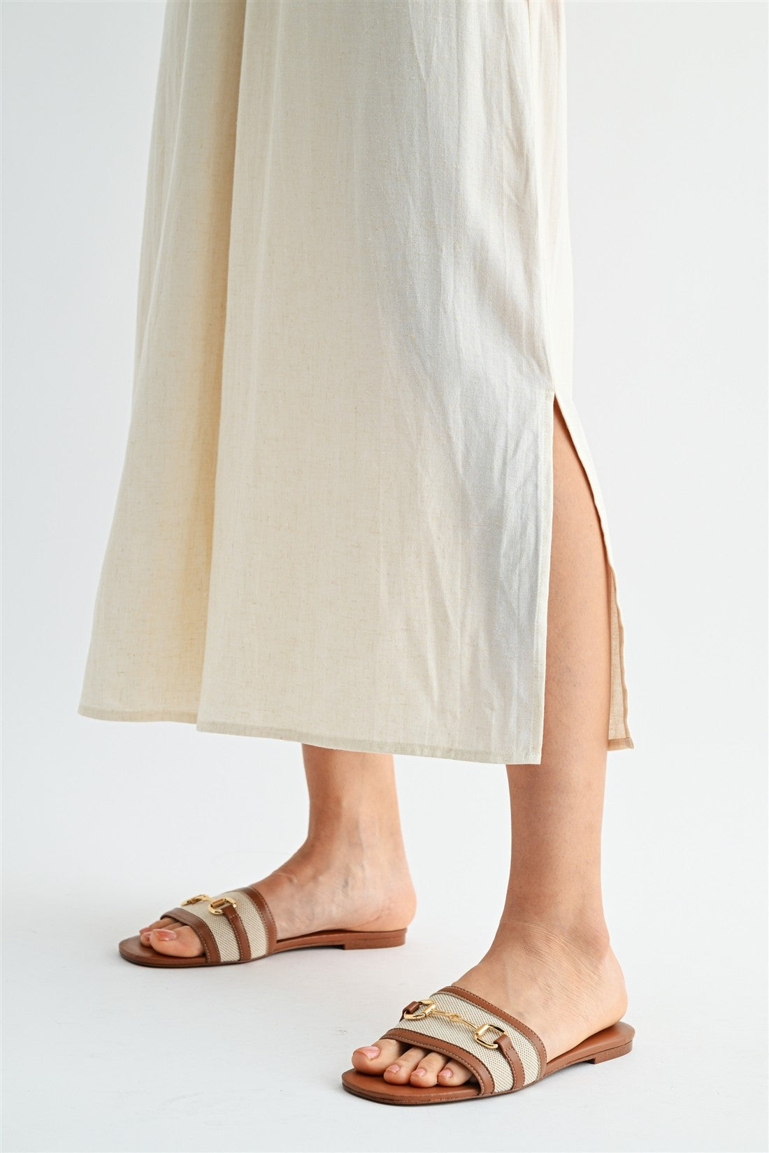 Linen Blend Set in Natural