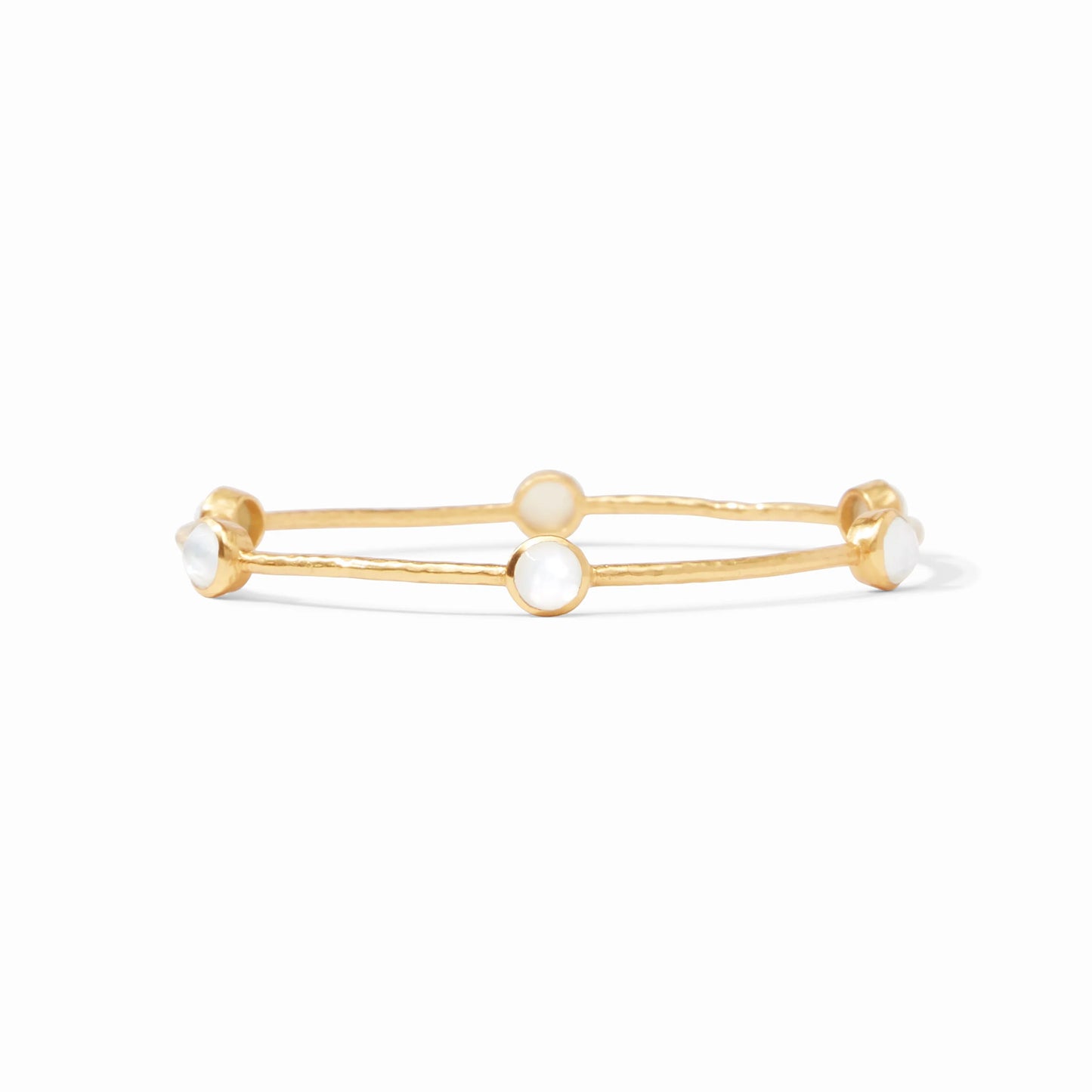 Julie Vos Milano Luxe Bangle Iridescent Clear Crystal