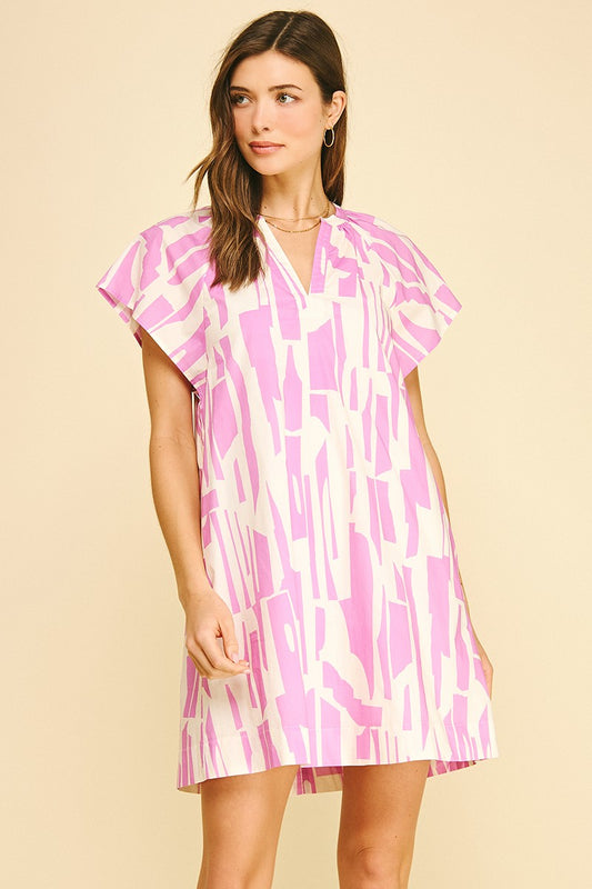 Mini Tunic Dress In Pink