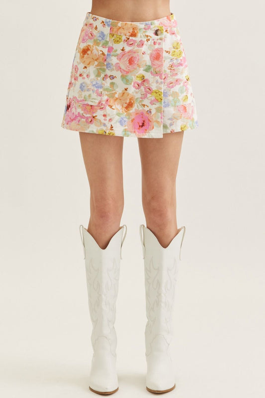 Pastel Bloom Skort