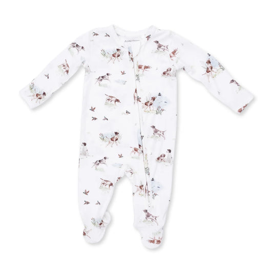Angel Dear Pointer Pups & Duck Buddies 2 Way Zipper Footie
