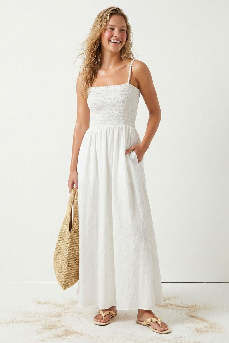 pom pom maxi dress Smocked in White – Magnolias Boutique PSJ Fit Type Womens Scully Western Dress Size:Size XXL Ted Baker Polliah Sweetheart