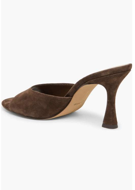 Dolce Vita Rosha Suede Slide Heel Sandal in Brown