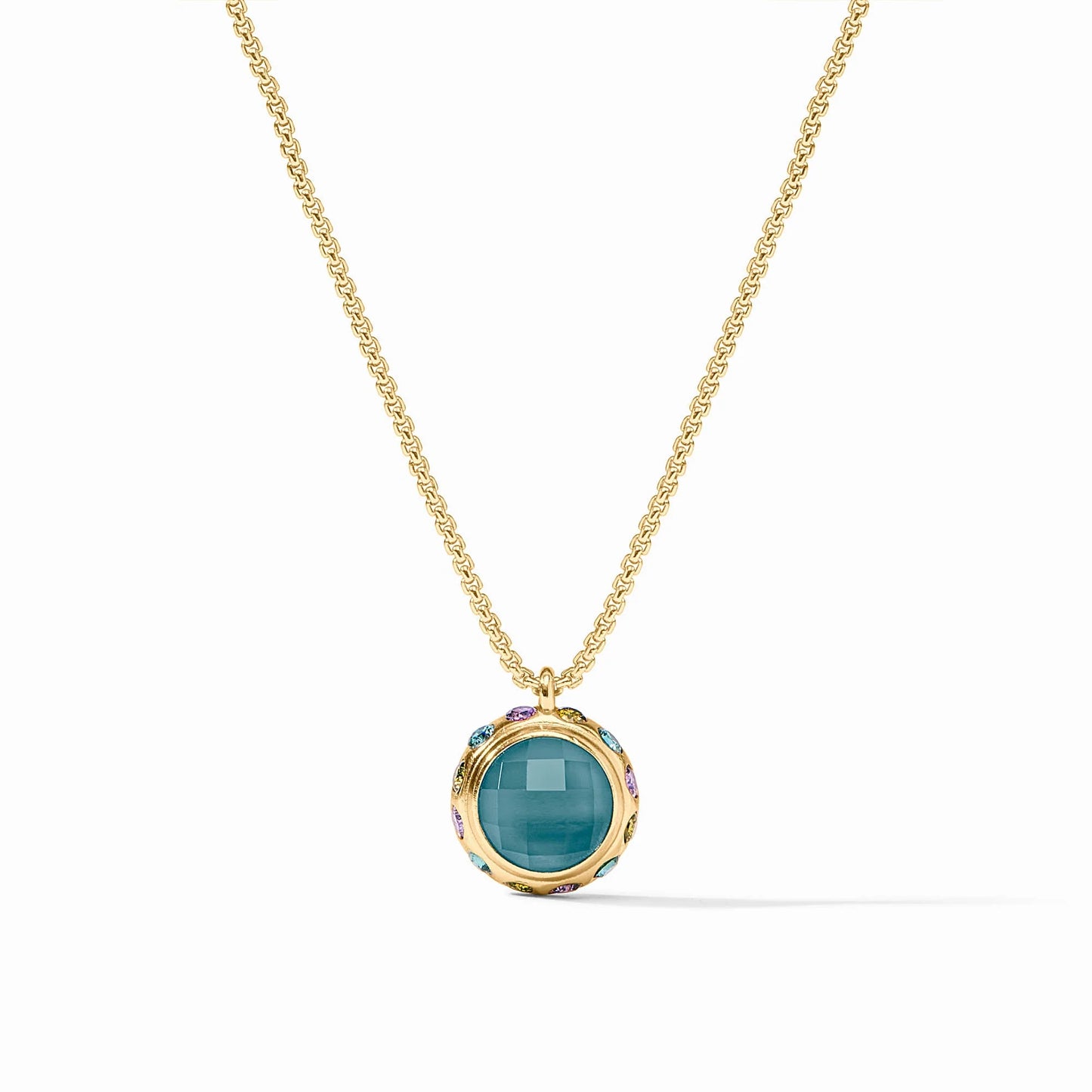 Julie Vos Rainbow Delicate Necklace In Montana Blue