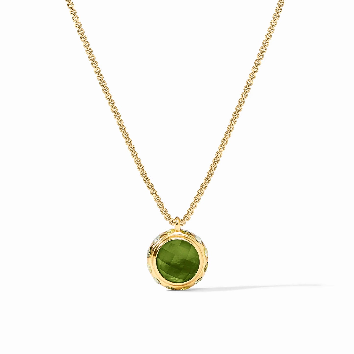 Julie Vos Rainbow Delicate Necklace In Iridescent Palmetto Green