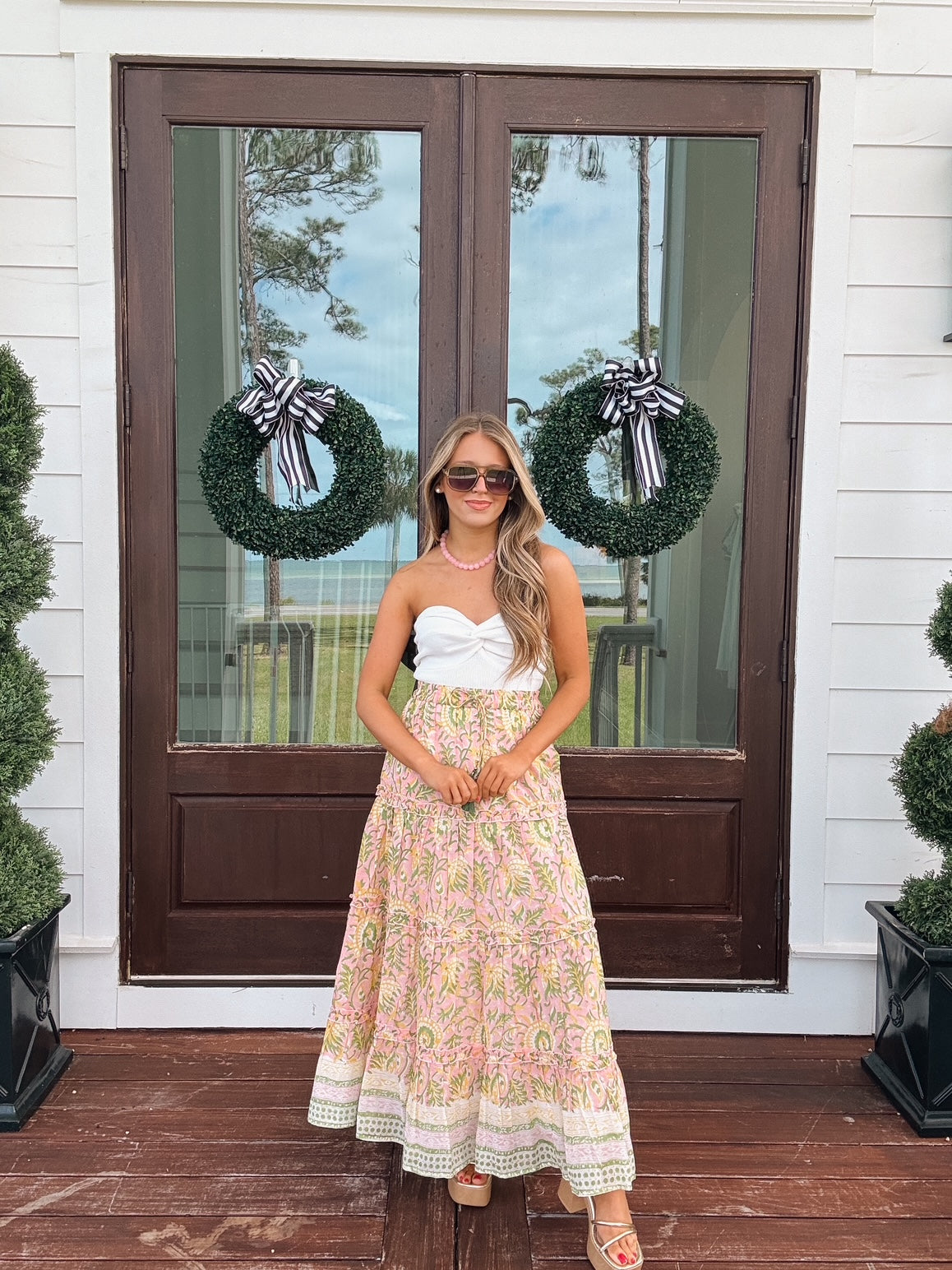 Risha Maxi Skirt In Sunset Yellow