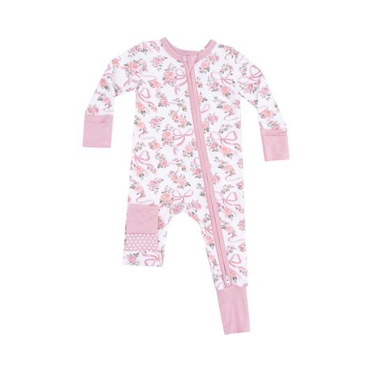 Angel Dear Ribbon & Flowers 2 Way Zipper Romper