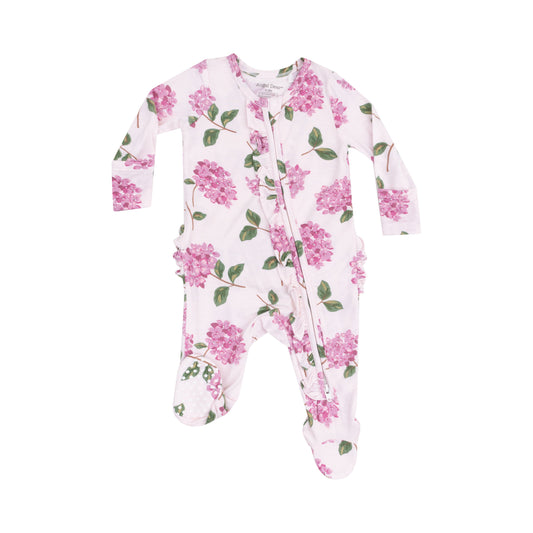 Angel Dear Hydrangeas 2 Way Ruffle Zipper Footie