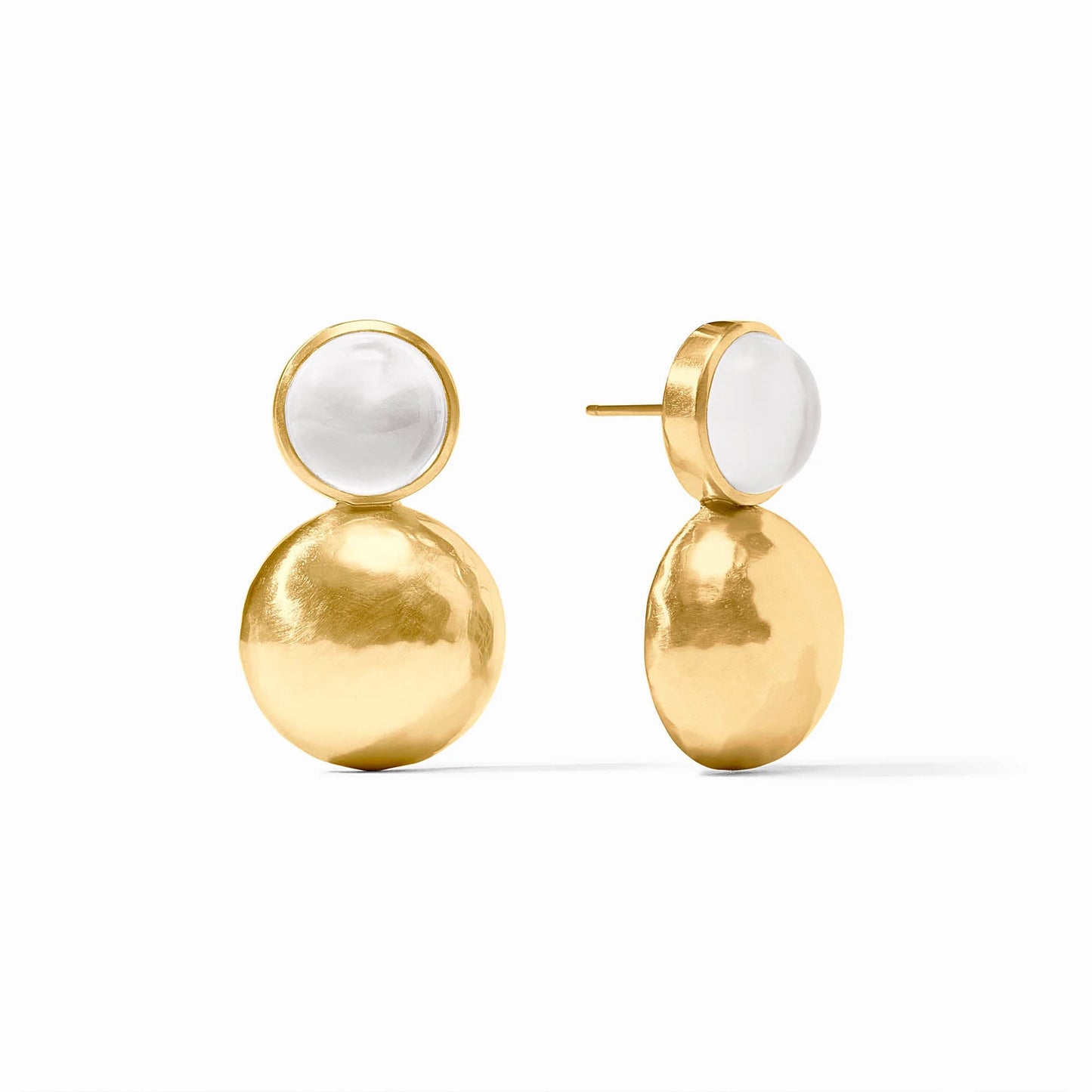 Julie Vos Solara Midi Earring In Iridescent Clear Crystal