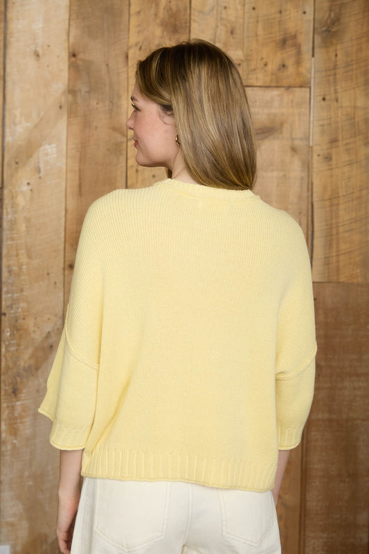 Spring Cozy Sweater In Butter Yellow