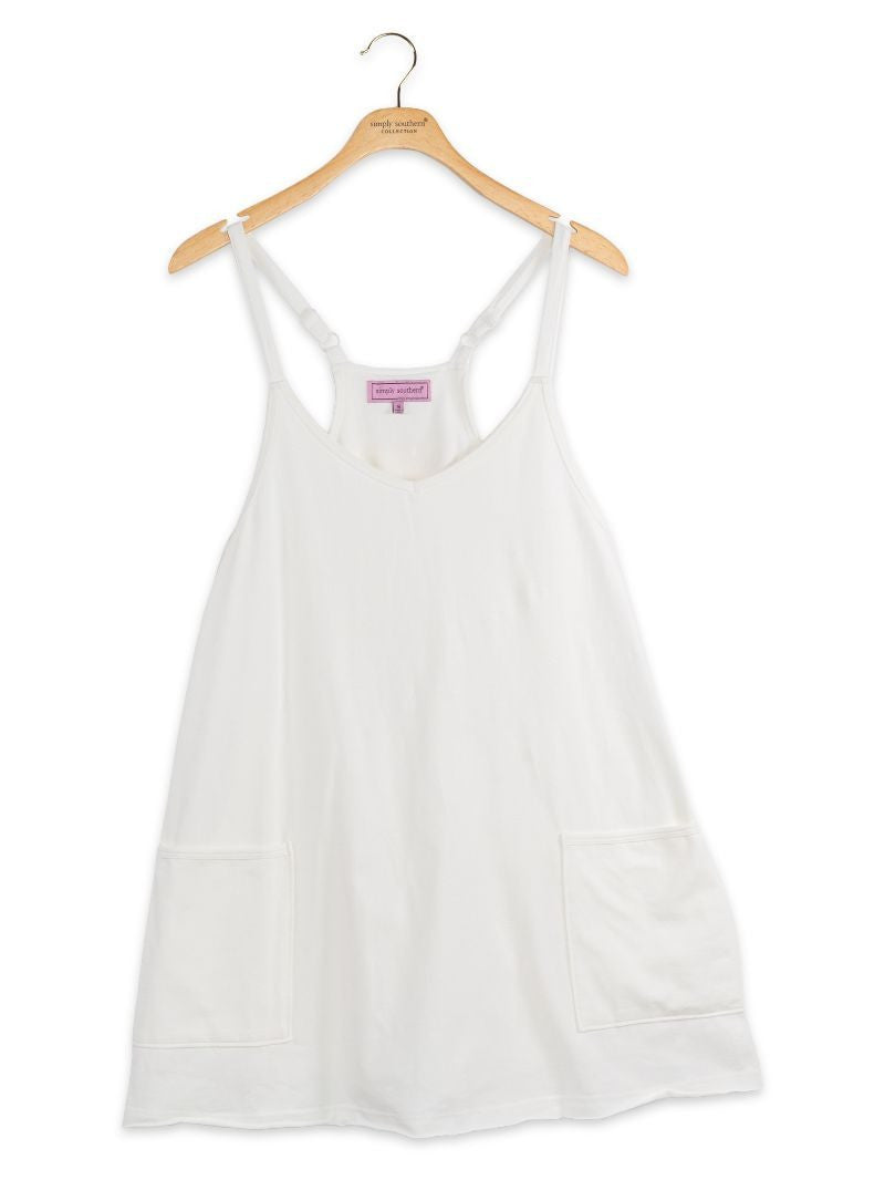 Simply Southern Tara Romper Dress In Ivory