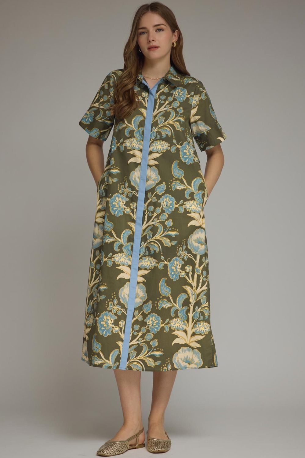 The Harvest Bloom Dress In Olive