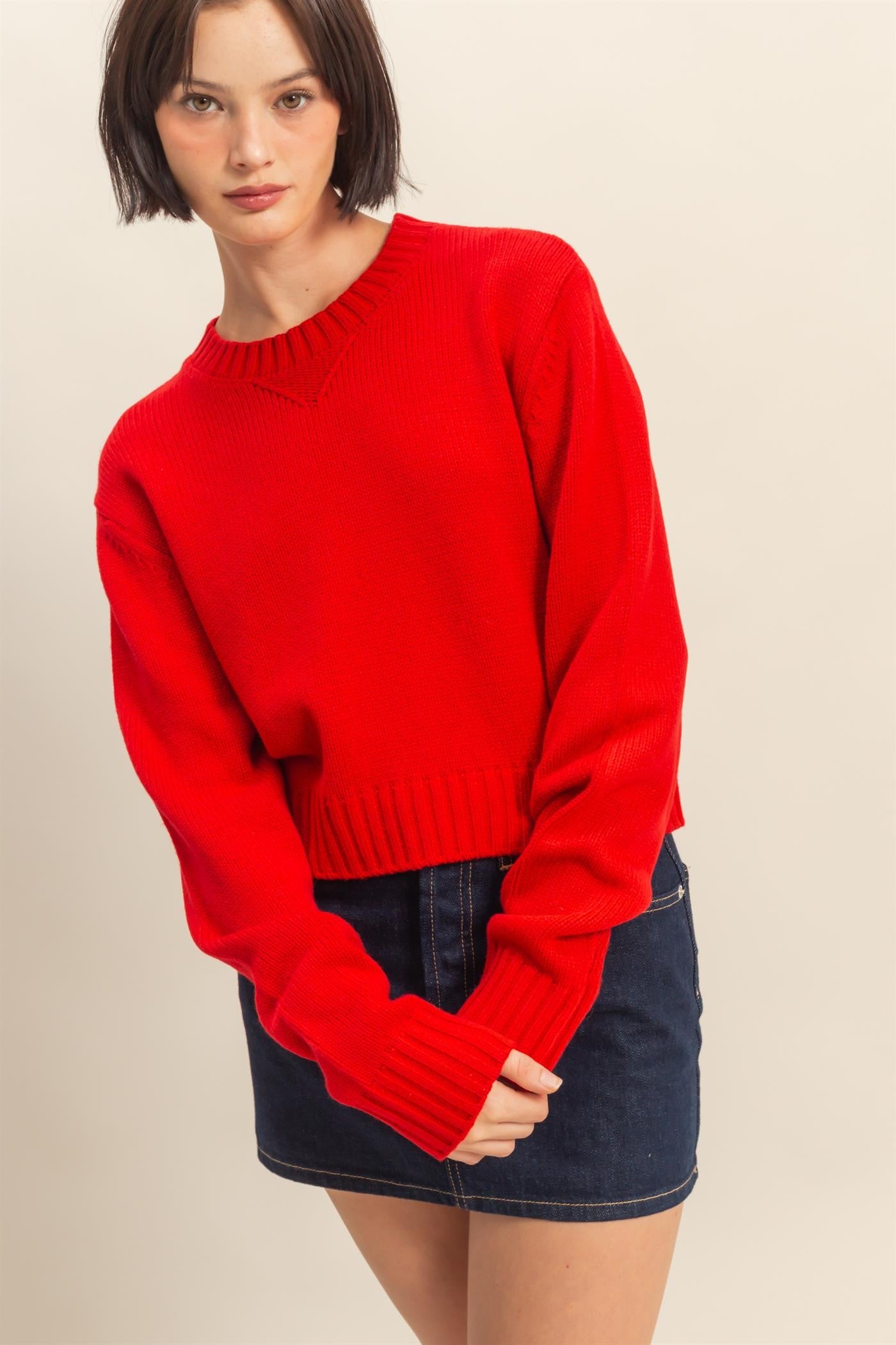 Touch Of Cozy Sweater In Red