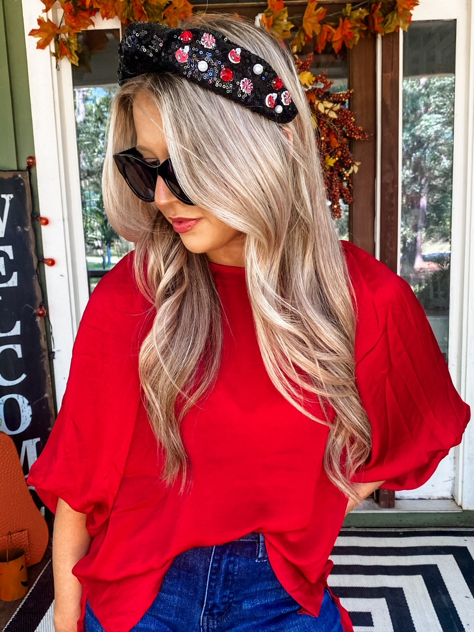 Sequin UGA Headband