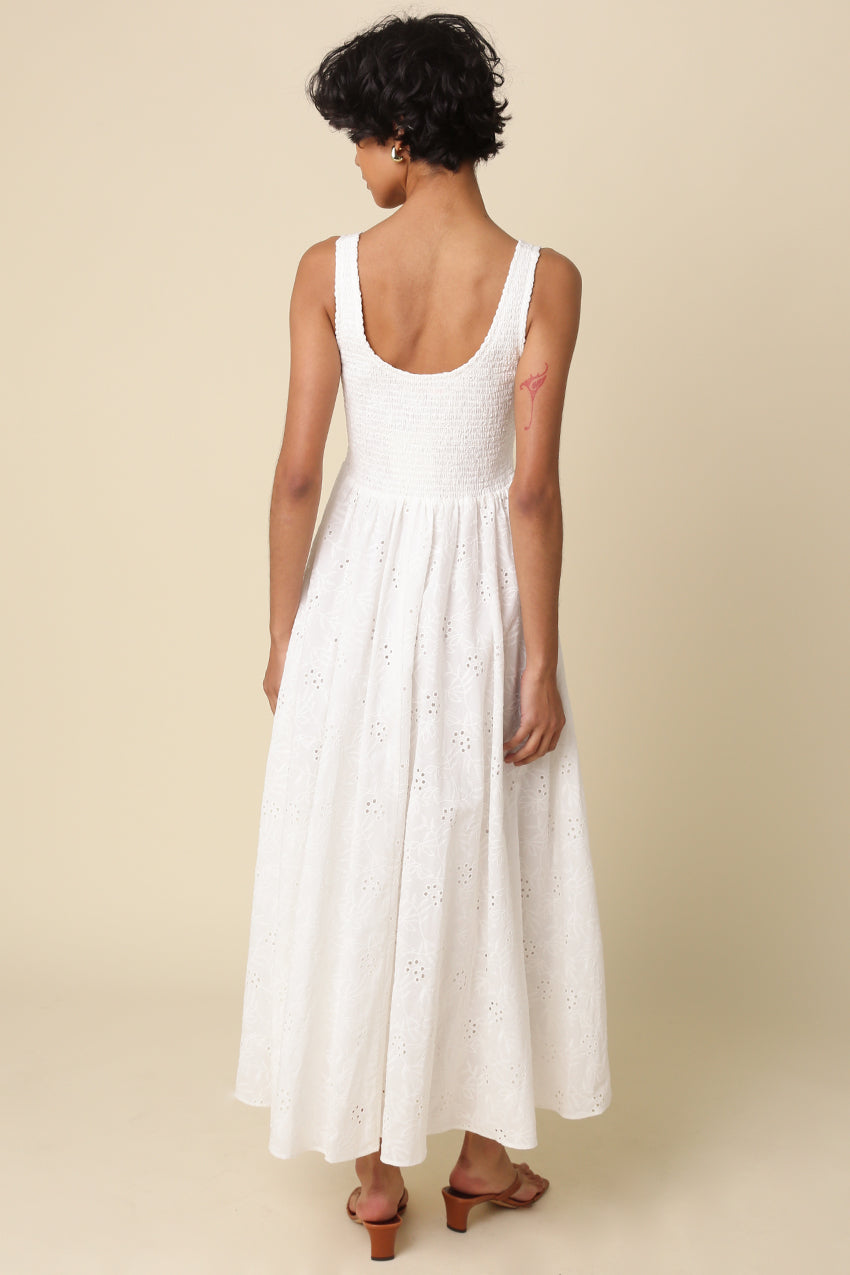 White Eyelet Maxi Dress