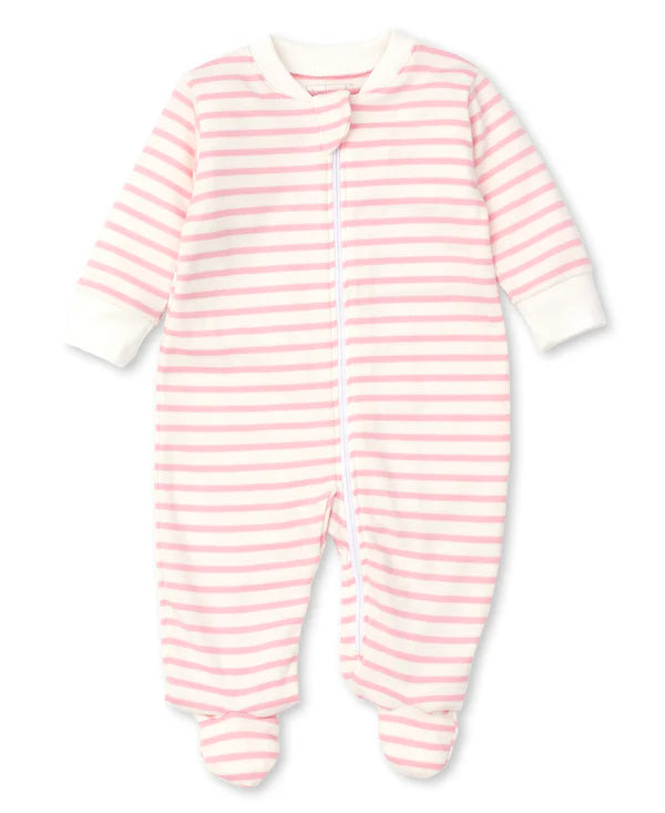 Kissy Kissy Light Pink Striped Footie