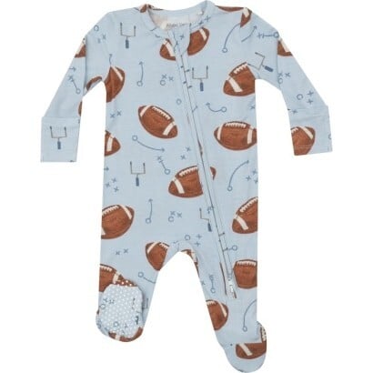 Angel Dear Blue Footballs 2 Way Zipper Footie
