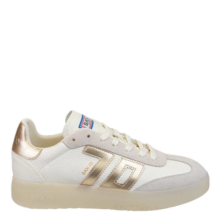 Back 70 Boston Sneaker In Metallic Gold