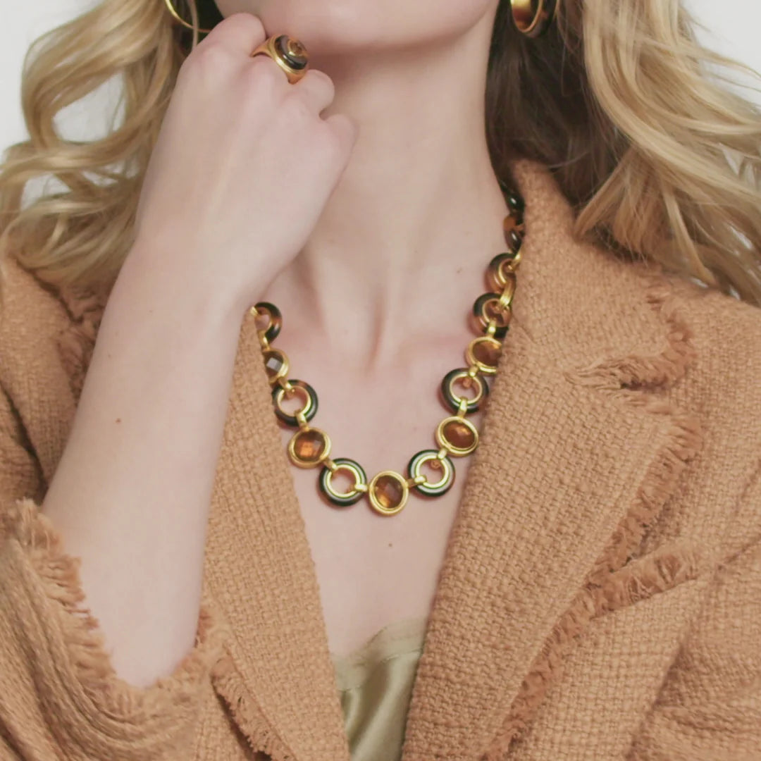 Julie Vos Carnaby Stone Necklace Tortoiseshell