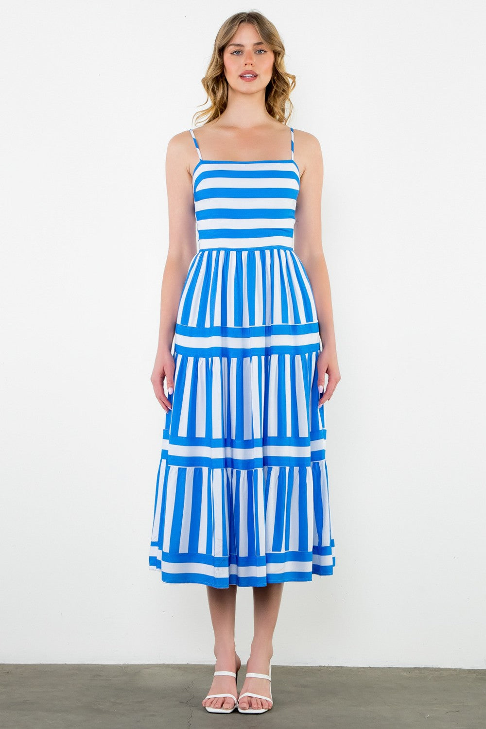 Coast To Coast Stripe Midi Dress