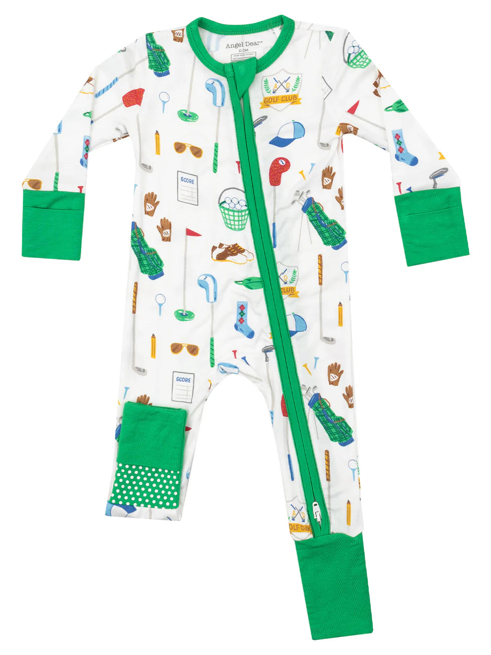 Angel Dear Golf Club White 2 Way Zipper Romper