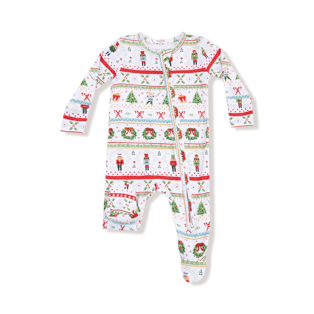 Angel Dear Nutcracker Fair Isle 2 Way Zipper Footie
