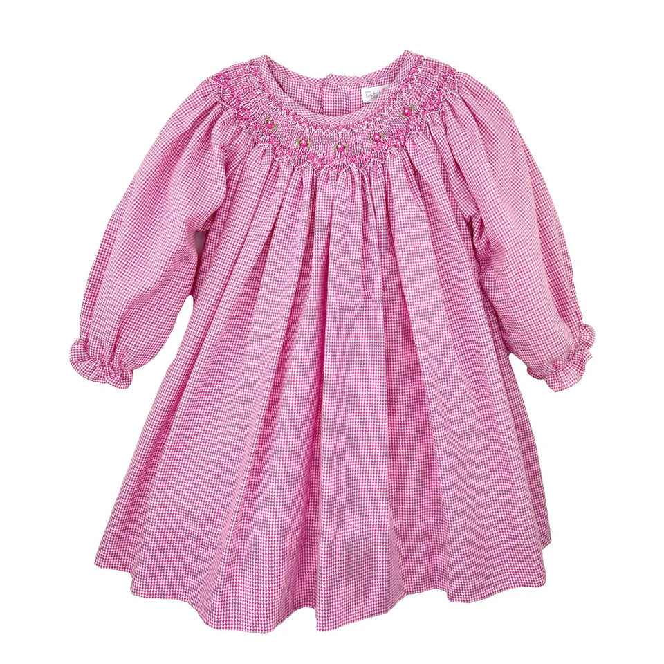 Petit Ami Floral Smocked Red Dress