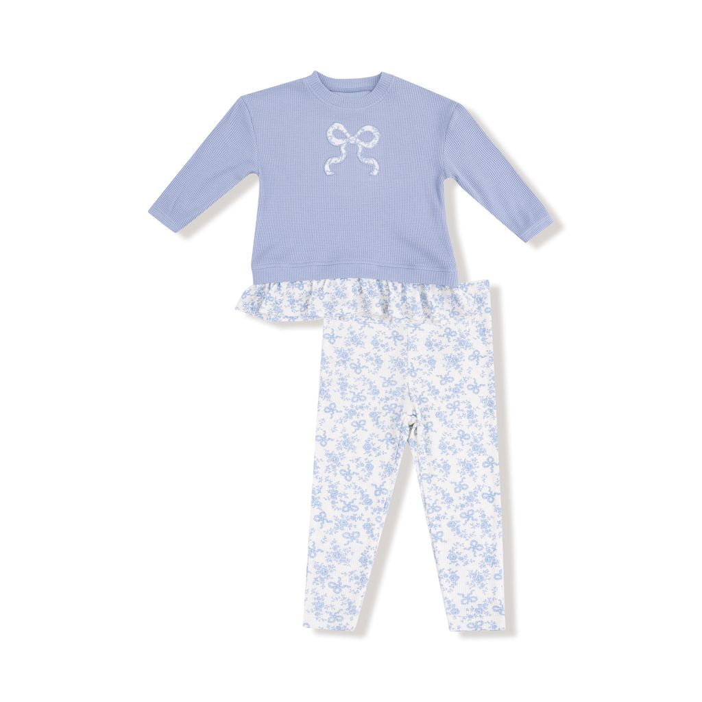 Angel Dear Romi Floral Waffle Pullover & Leggings