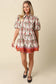Mary Print Puff Sleeve Mini Dress