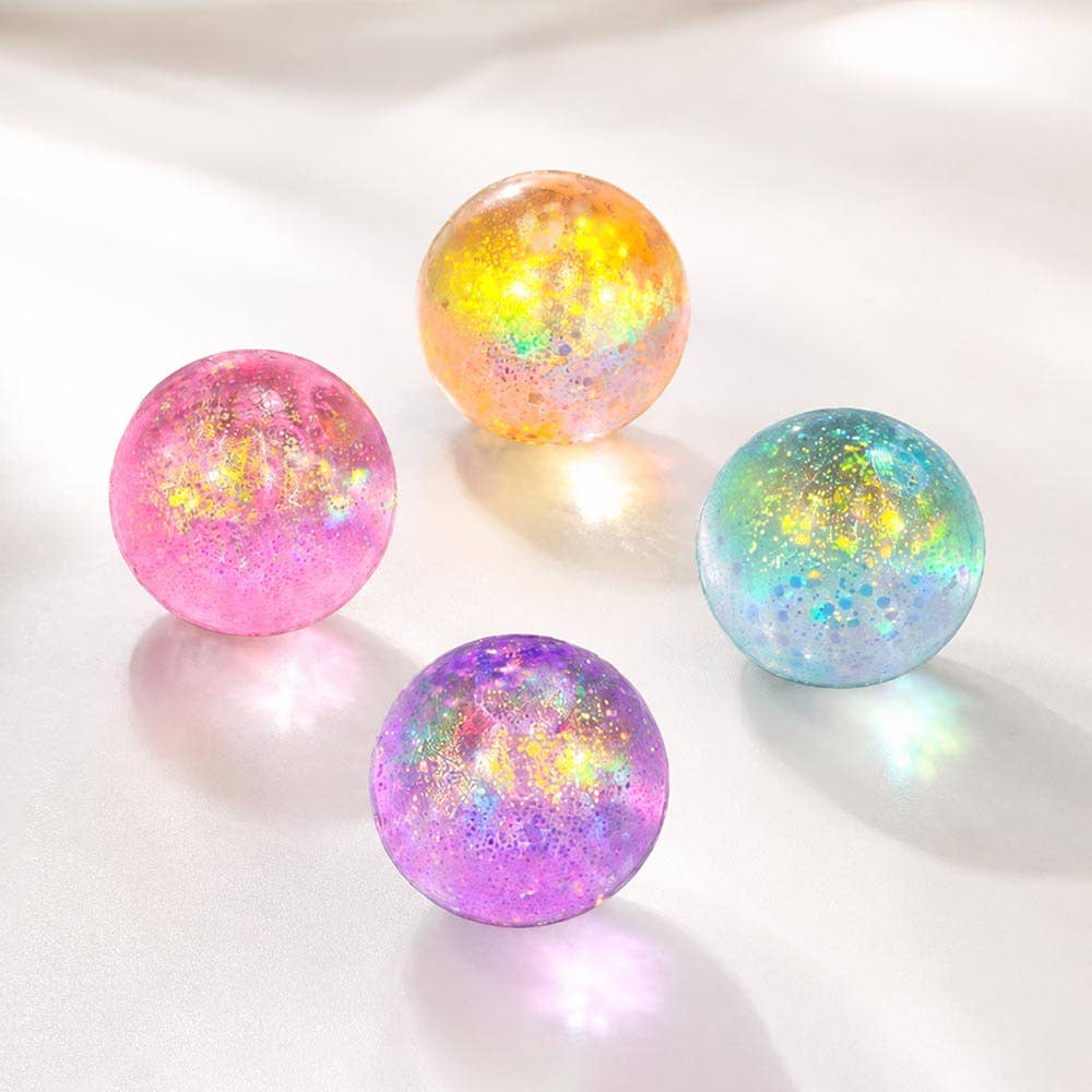 Glitter Ball Squeeze Squishy Stress Relief Toy