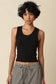 Jane Ribbed Scoop Neck Crop Tank