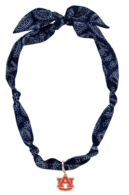 Auburn Tigers Logo Bandana Scarf Necklace