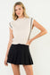Sleeveless Knit Top In Cream