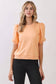 Game Day Crew Neck Short Puff Sleeves Knit Top