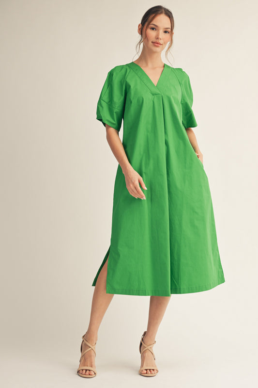 Melissa Dress In Kelly Green